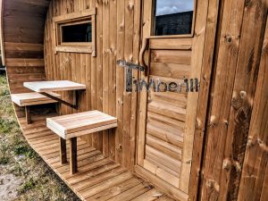 Oval Wooden Outdoor Sauna (3)
