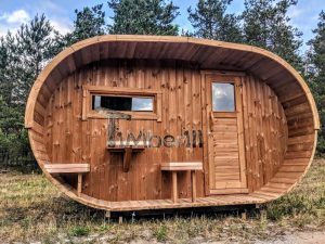 Oval Wooden Outdoor Sauna (31)