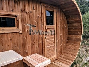 Oval Wooden Outdoor Sauna (48)