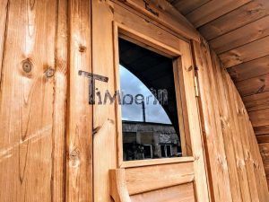 Oval Wooden Outdoor Sauna (50)