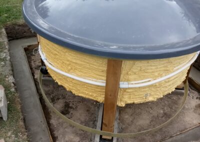 Positioning of the sunken hot tub (1)