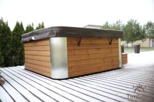 Kwadratowa akrylowa duża wanna spa z hydromasażem (24)